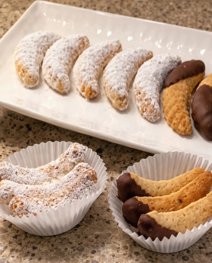 Vanilla Almond Crescent Cookies