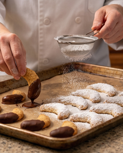 Vanilla Almond Crescent Cookies