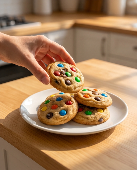 M&M Chocolate Chip Cookies