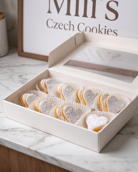 Czech Heart Linzer Cookies