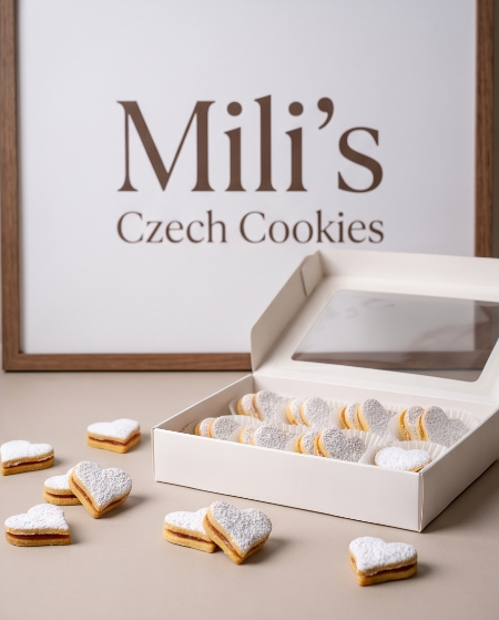 Czech Heart Linzer Cookies