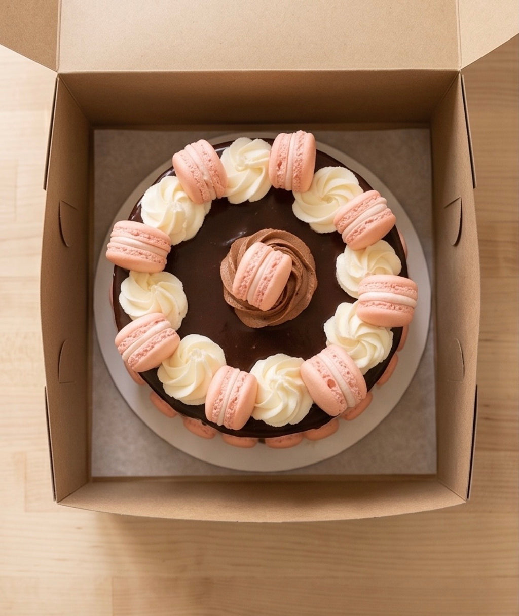 Macaron Chocolate Drip Cake
